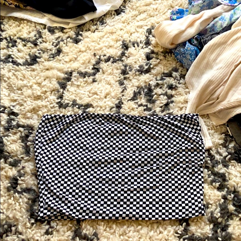 Checkered tube top